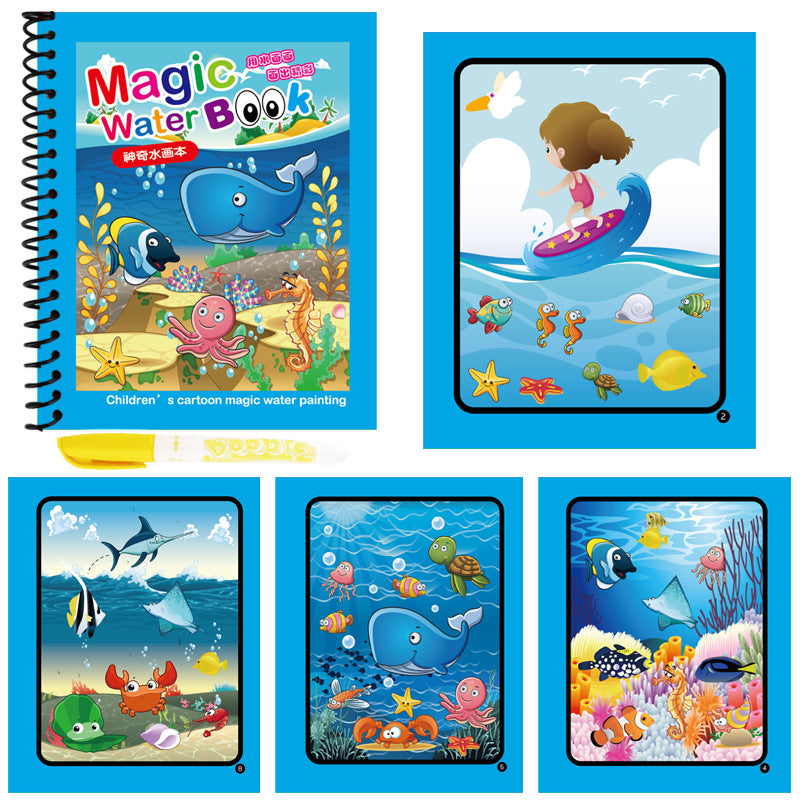 Set 3 Cărți Magice Reutilizabile de Colorat cu Apă | Coloris
