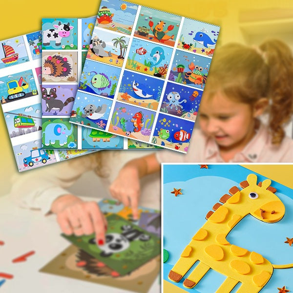 Autocolante 3D din spumă EVA (12 foi)